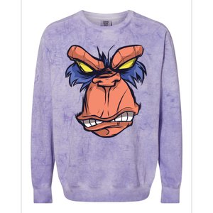 Angry Ape Face Colorblast Crewneck Sweatshirt