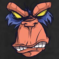 Angry Ape Face Adult Drive Performance Visor
