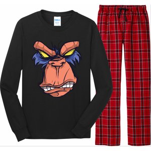 Angry Ape Face Long Sleeve Pajama Set