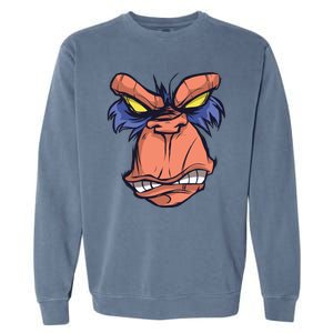 Angry Ape Face Garment-Dyed Sweatshirt