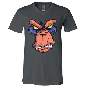 Angry Ape Face V-Neck T-Shirt