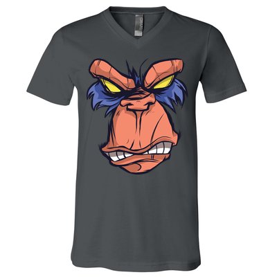 Angry Ape Face V-Neck T-Shirt