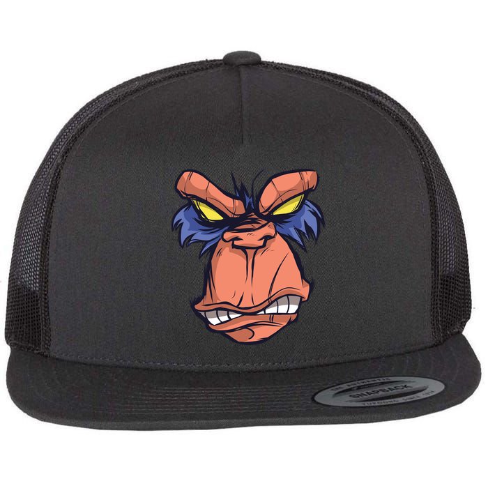 Angry Ape Face Flatbill Hat