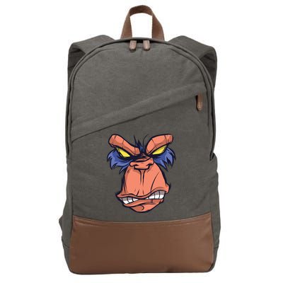 Angry Ape Face Cotton Canvas Backpack