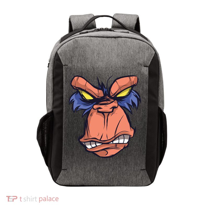 Angry Ape Face Vector Backpack