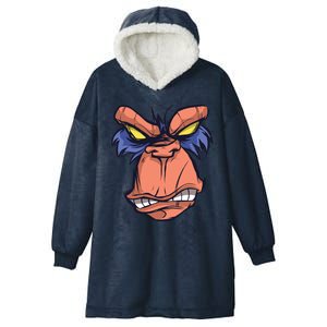 Angry Ape Face Hooded Wearable Blanket