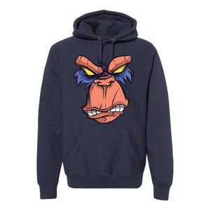 Angry Ape Face Premium Hoodie