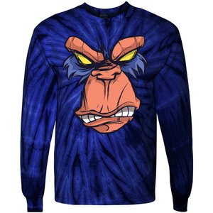 Angry Ape Face Tie-Dye Long Sleeve Shirt