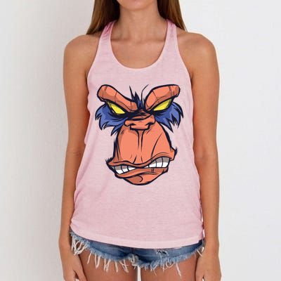 Angry Ape Face Women's Knotted Racerback Tank