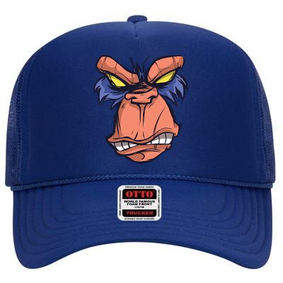 Angry Ape Face High Crown Mesh Back Trucker Hat