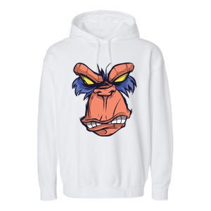 Angry Ape Face Garment-Dyed Fleece Hoodie