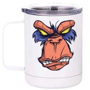 Angry Ape Face 12 oz Stainless Steel Tumbler Cup