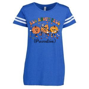 All About Fall Prevention Physical Therapy Funny Ot Ota Enza Ladies Jersey Football T-Shirt