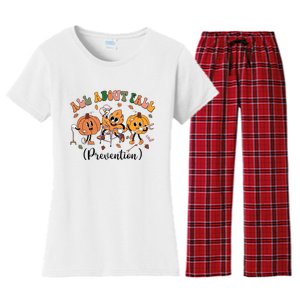 All About Fall Prevention Physical Therapy Funny Ot Ota Women's Flannel Pajama Set