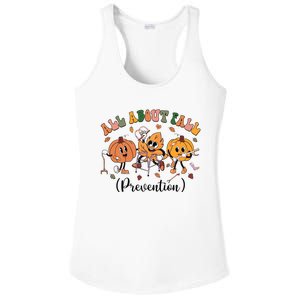 All About Fall Prevention Physical Therapy Funny Ot Ota Ladies PosiCharge Competitor Racerback Tank