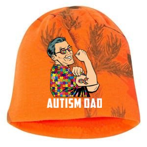 Autism Awareness Father Autistic Proud Autism Dad Funny Gift Kati - Camo Knit Beanie