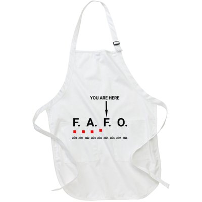 Around And Find Out Fafo You Are Here Graph 2025 Full-Length Apron With Pockets