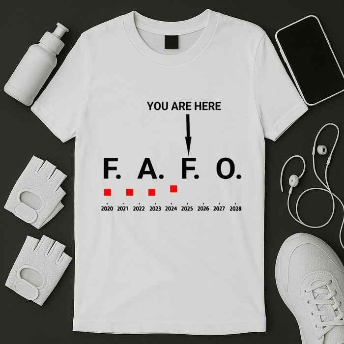 Around And Find Out Fafo You Are Here Graph 2025 T-Shirt