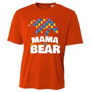 Autism Awareness Funny Gift Aspergers Mama Bear Mom Gift Cooling Performance Crew T-Shirt