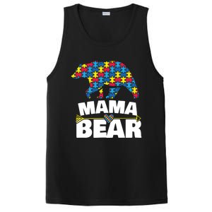 Autism Awareness Funny Gift Aspergers Mama Bear Mom Gift PosiCharge Competitor Tank