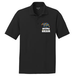 Autism Awareness Funny Gift Aspergers Mama Bear Mom Gift PosiCharge RacerMesh Polo