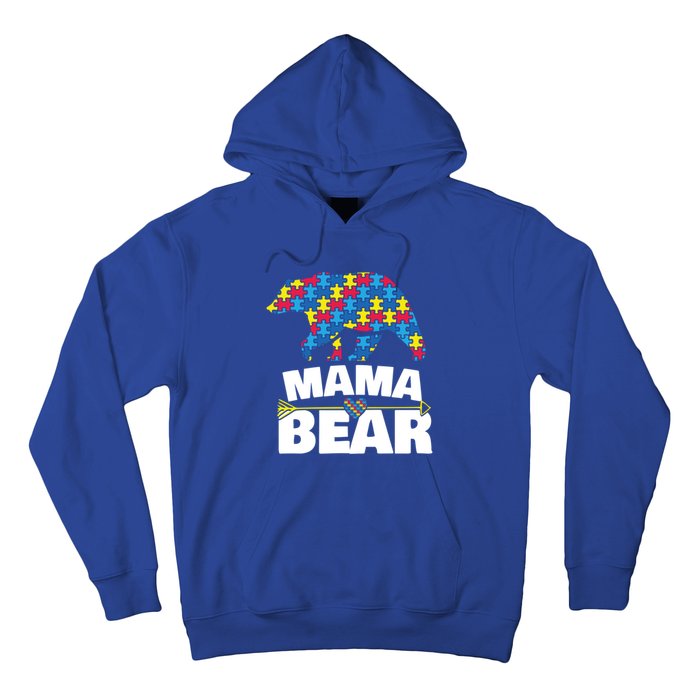 Autism Awareness Funny Gift Aspergers Mama Bear Mom Gift Hoodie