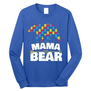 Autism Awareness Funny Gift Aspergers Mama Bear Mom Gift Long Sleeve Shirt