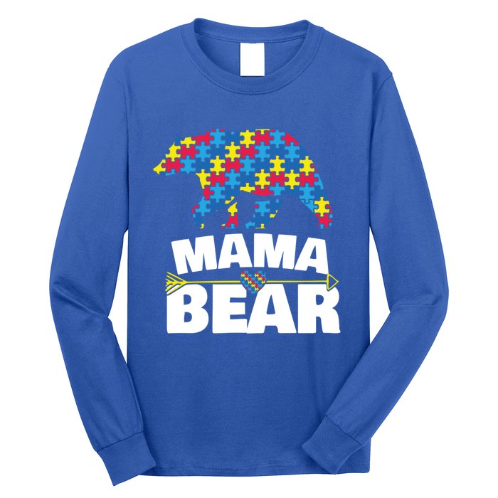 Autism Awareness Funny Gift Aspergers Mama Bear Mom Gift Long Sleeve Shirt