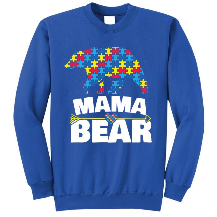 Autism Awareness Funny Gift Aspergers Mama Bear Mom Gift Sweatshirt