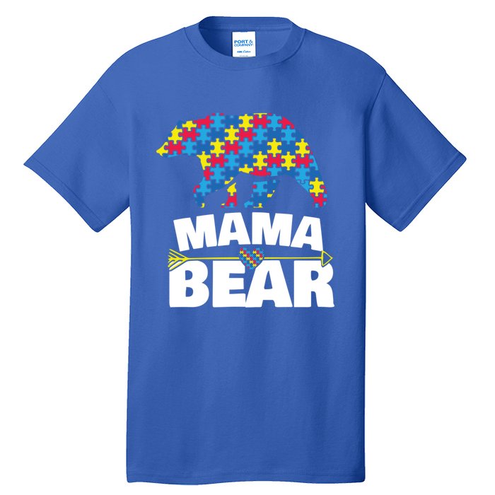 Autism Awareness Funny Gift Aspergers Mama Bear Mom Gift Tall T-Shirt