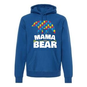 Autism Awareness Funny Gift Aspergers Mama Bear Mom Gift Premium Hoodie