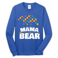 Autism Awareness Funny Gift Aspergers Mama Bear Mom Gift Tall Long Sleeve T-Shirt