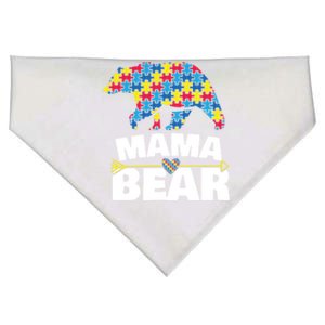 Autism Awareness Funny Gift Aspergers Mama Bear Mom Gift USA-Made Doggie Bandana