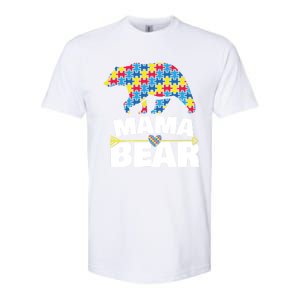 Autism Awareness Funny Gift Aspergers Mama Bear Mom Gift Softstyle CVC T-Shirt