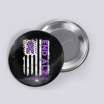Alzheimers American Flag End Alz Alzheimers Awareness Button