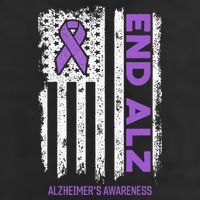 Alzheimers American Flag End Alz Alzheimers Awareness Adult Drive Performance Visor
