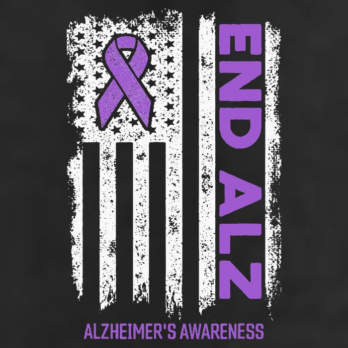 Alzheimers American Flag End Alz Alzheimers Awareness Adult Drive Performance Visor