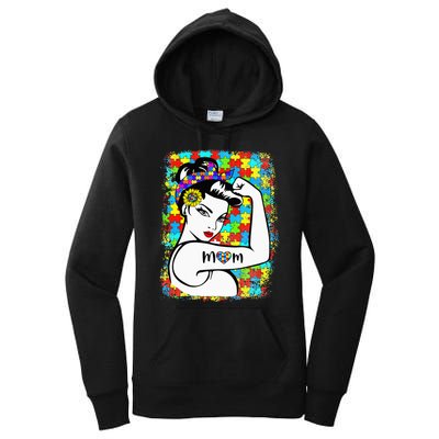 Autism Awareness for Mom Warrior autism support Women's Pullover Hoodie