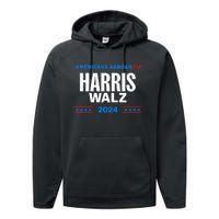 Americans Abroad For Harris Walz 2024 Performance Fleece Hoodie