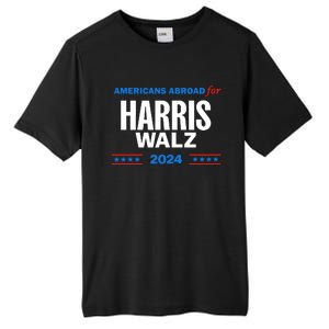 Americans Abroad For Harris Walz 2024 Tall Fusion ChromaSoft Performance T-Shirt