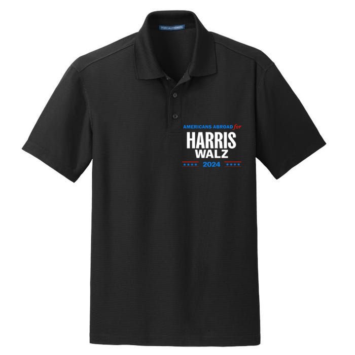 Americans Abroad For Harris Walz 2024 Dry Zone Grid Polo