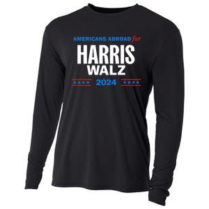 Americans Abroad For Harris Walz 2024 Cooling Performance Long Sleeve Crew