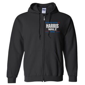 Americans Abroad For Harris Walz 2024 Full Zip Hoodie