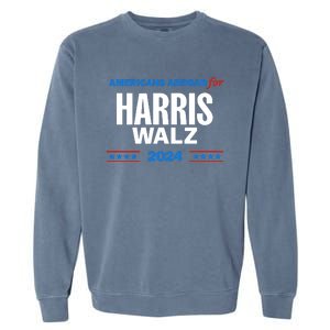 Americans Abroad For Harris Walz 2024 Garment-Dyed Sweatshirt