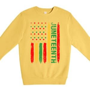 African American Freedom Day Afro Melanin Funny Gift Premium Crewneck Sweatshirt