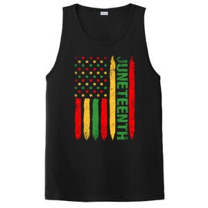 African American Freedom Day Afro Melanin Funny Gift PosiCharge Competitor Tank