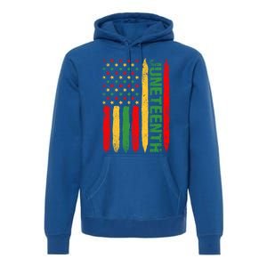 African American Freedom Day Afro Melanin Funny Gift Premium Hoodie