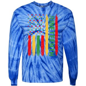 African American Freedom Day Afro Melanin Funny Gift Tie-Dye Long Sleeve Shirt