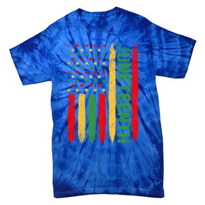 African American Freedom Day Afro Melanin Funny Gift Tie-Dye T-Shirt