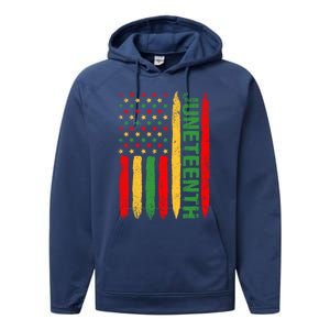 African American Freedom Day Afro Melanin Funny Gift Performance Fleece Hoodie